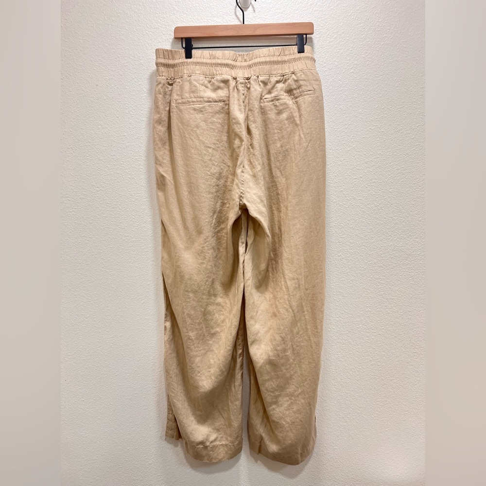 Quince Linen Wide Leg Drawstring Pants XL Relaxed Lounge - Picture 3 of 11